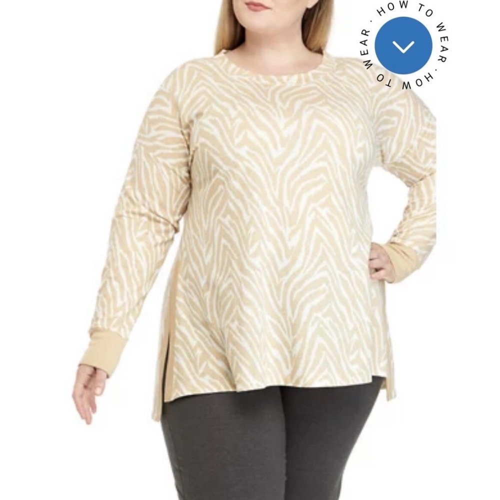 Wonderly Animal Print Split Hem Sweatshirt (Box G)
